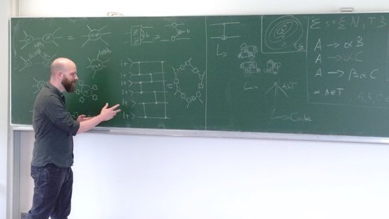 Lehrer vor Tafel