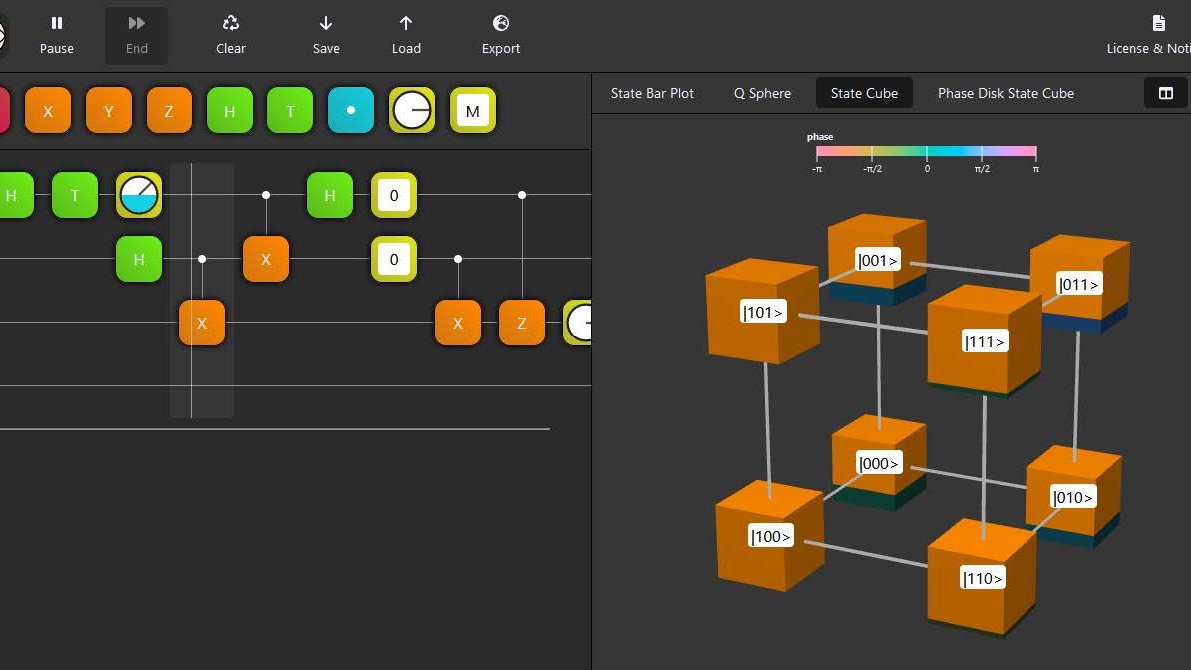 Web-Applikation zum Simulieren von Quantenalgorithmen