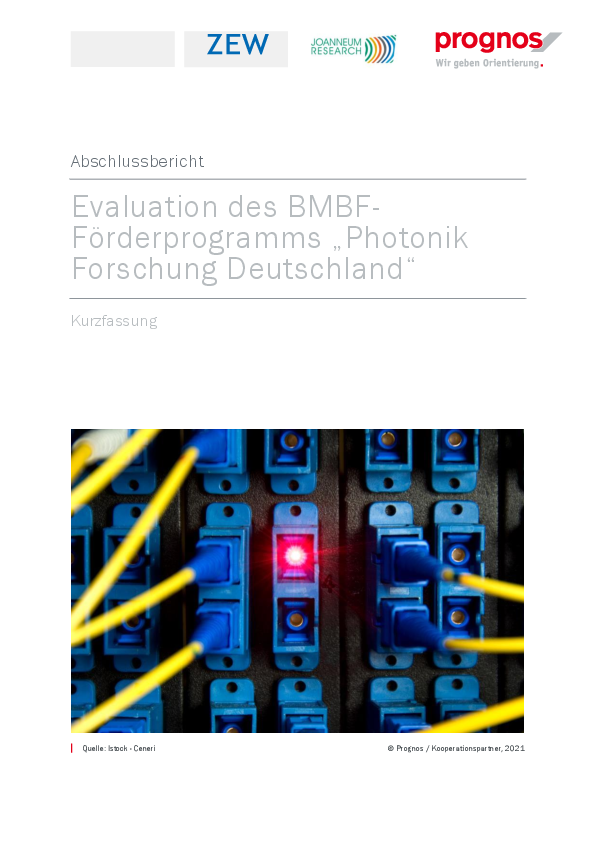 Evaluation des Förderprogramms "Photonik Forschung Deutschland"